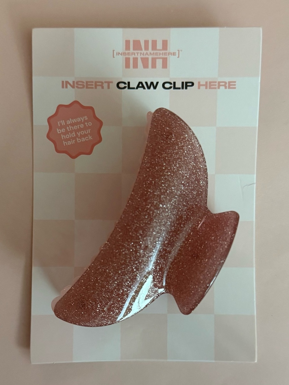 Insert Name Here Hair Pink Glitter Jelly Claw Clip - Non-Slip Extra Durable Clip - Picture 7 of 15